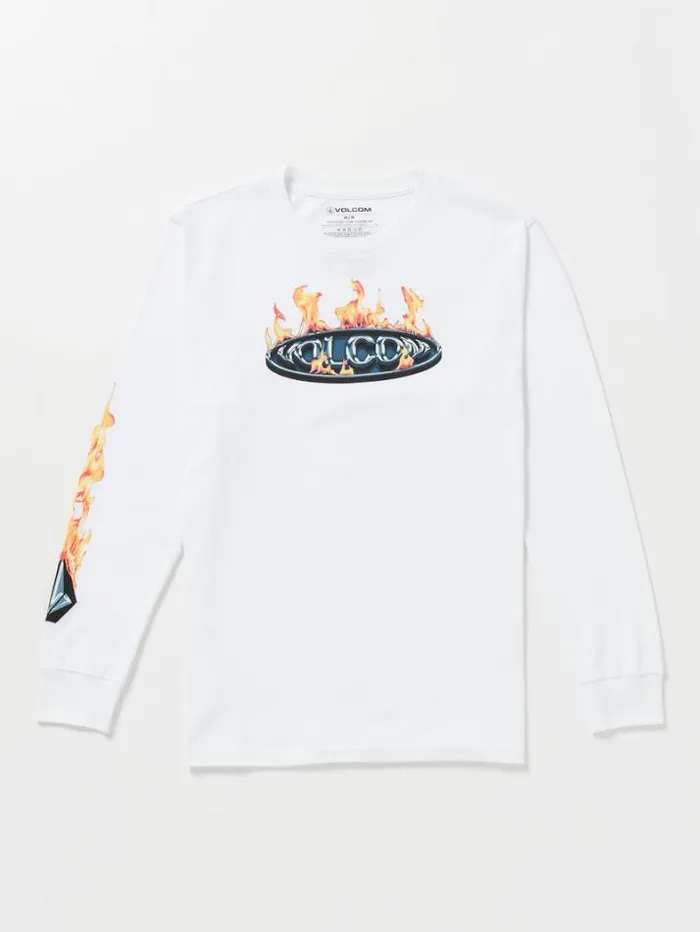 MensWomens TShirts and Tanks Volcom Combust Long Sleeve Tee 8211 White