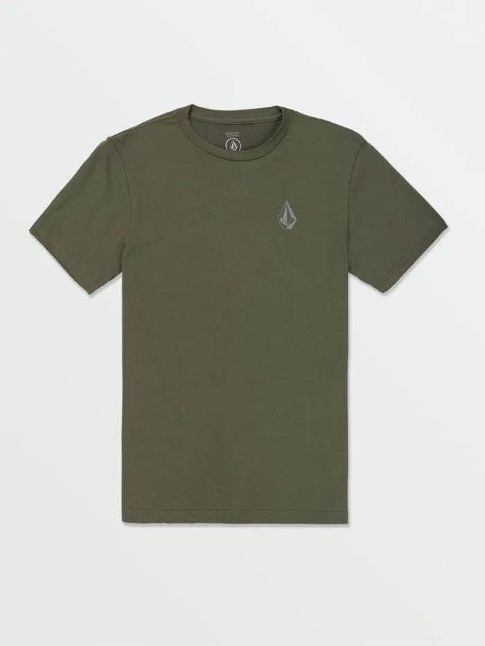 MensWomensWorkwear Tops and Tees Volcom Stone Tech Short Sleeve Tee 8211 Military