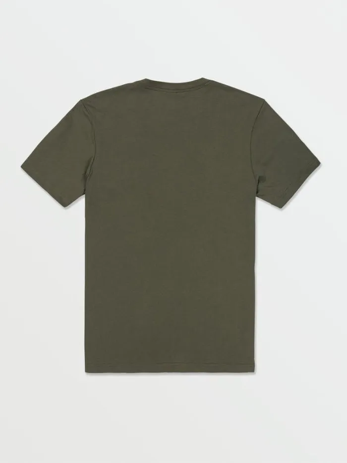 MensWomensWorkwear Tops and Tees Volcom Stone Tech Short Sleeve Tee 8211 Military