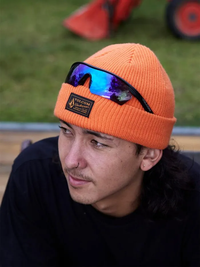 MensWorkwear Hats and Beanies Volcom Workwear Beanie 8211 Orange