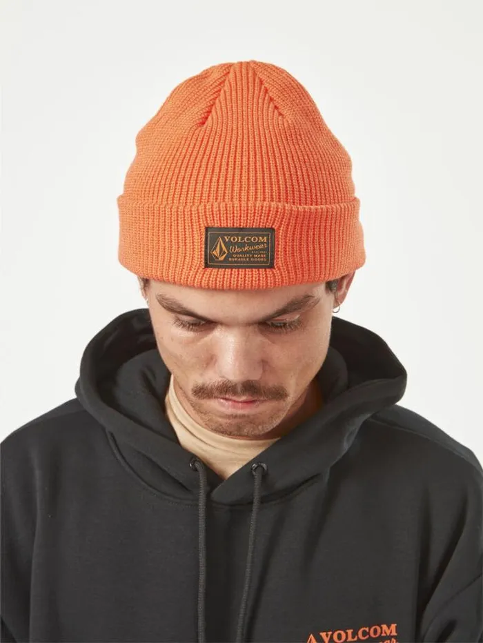 MensWorkwear Hats and Beanies Volcom Workwear Beanie 8211 Orange