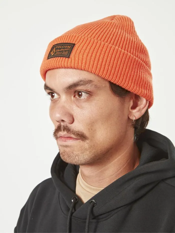 MensWorkwear Hats and Beanies Volcom Workwear Beanie 8211 Orange