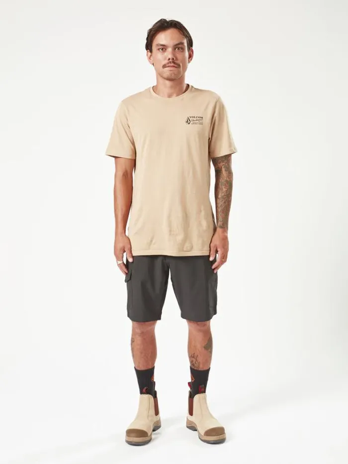 MensWorkwear Shorts Volcom Workwear Slab Hybrid Shorts 8211 Black
