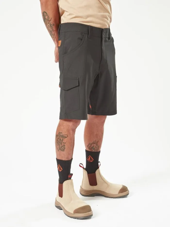 MensWorkwear Shorts Volcom Workwear Slab Hybrid Shorts 8211 Black