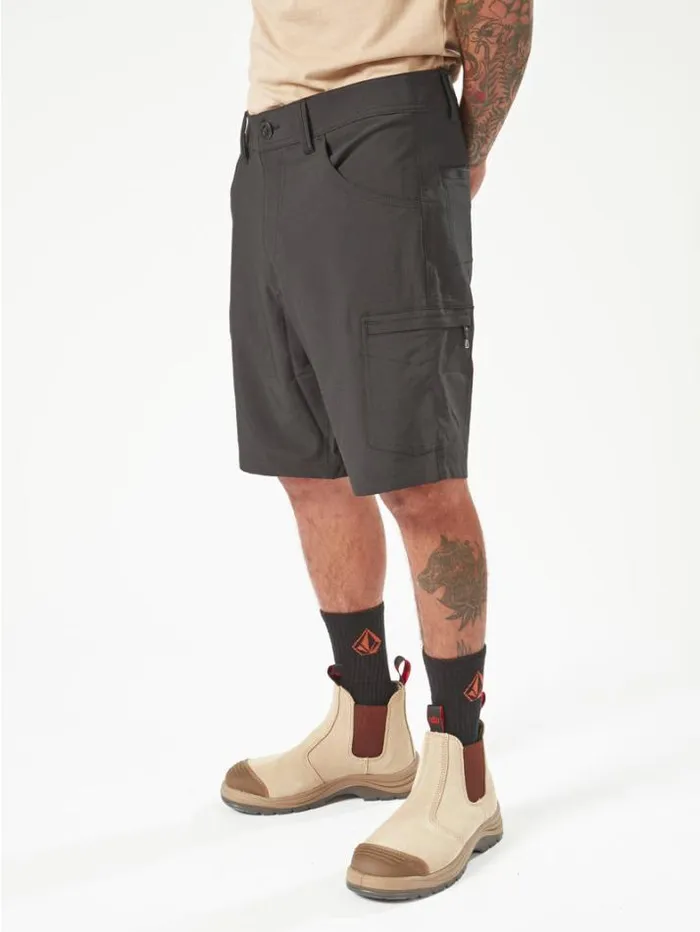 MensWorkwear Shorts Volcom Workwear Slab Hybrid Shorts 8211 Black