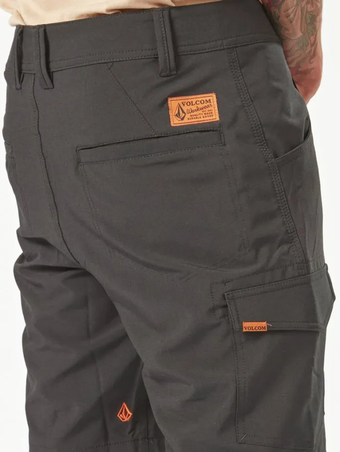 MensWorkwear Shorts Volcom Workwear Slab Hybrid Shorts 8211 Black