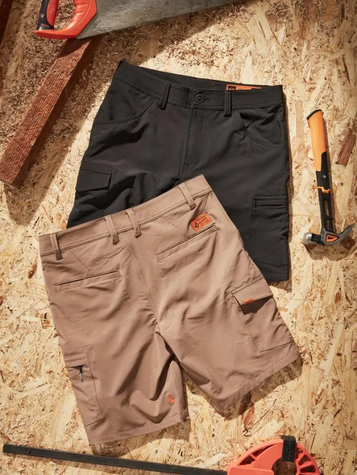 MensWorkwear Shorts Volcom Workwear Slab Hybrid Shorts 8211 Black
