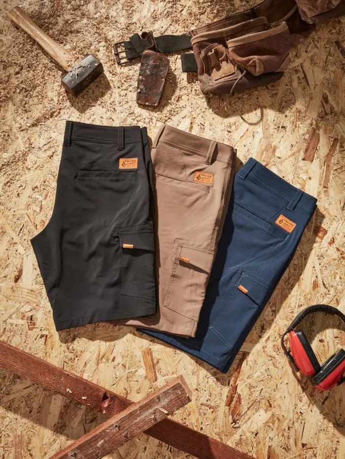 MensWorkwear Shorts Volcom Workwear Slab Hybrid Shorts 8211 Brindle