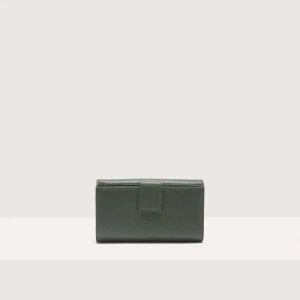 Metallic Soft Alga Women Coccinelle Wallets and Small Leather Goods