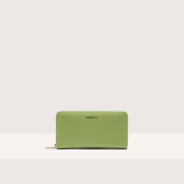Metallic Soft Guacamole Women Coccinelle Wallets and Small Leather Goods