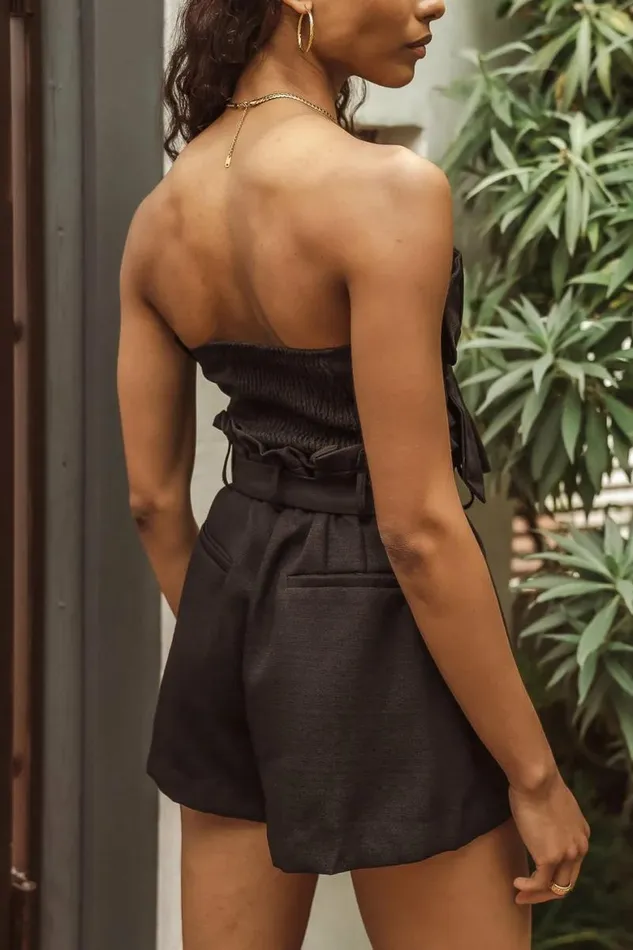 Michele Crop Top In Black 8211 FINAL SALE Black Women Bohme Tops