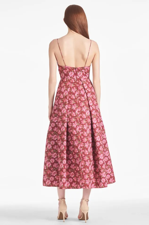 Midi Women Sachin and Babi Audra Dress 8211 Bordeaux Bloom
