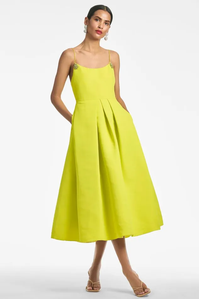 Midi Women Sachin and Babi Audra Dress 8211 Chartreuse