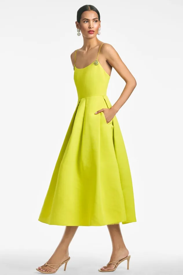 Midi Women Sachin and Babi Audra Dress 8211 Chartreuse