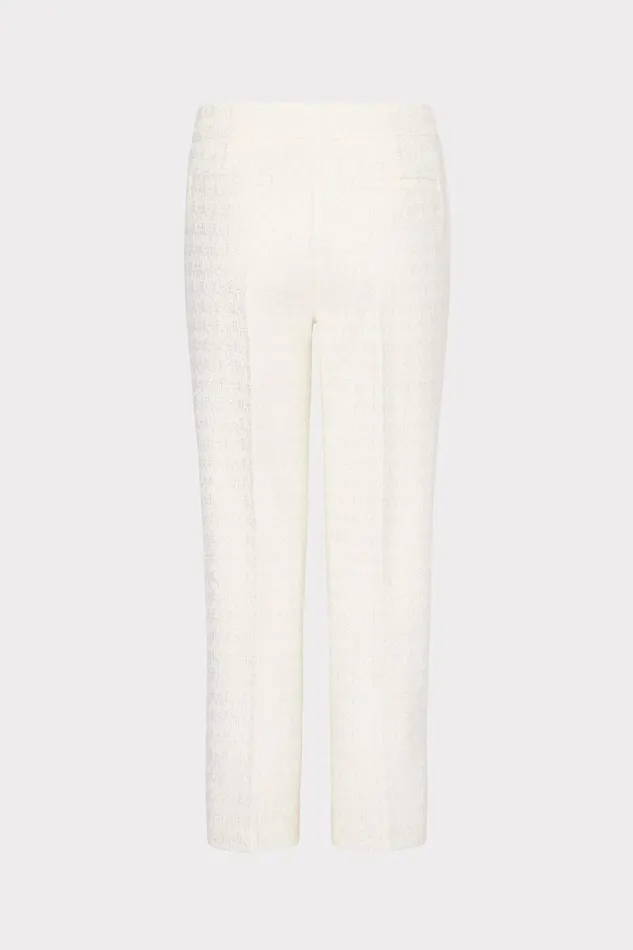 Milly Betsy Boucle Pant Ecru Women Pants