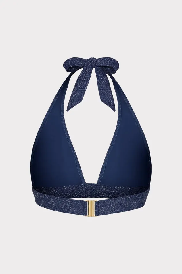 Milly Chevron Halter Bikini Top Navysilver Women Bikinis