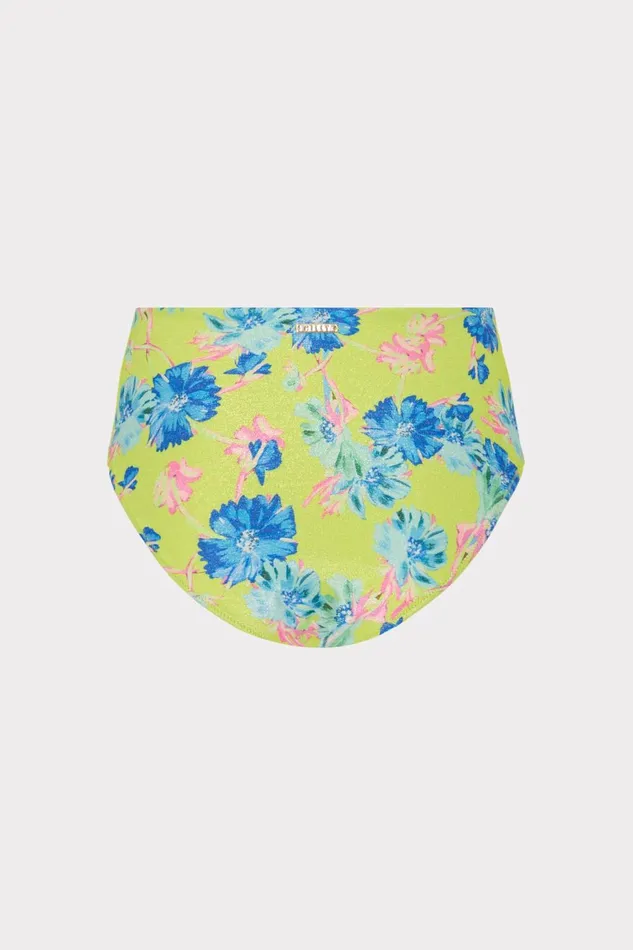 Milly Floating Cosmos Front Tie Bikini Bottom Neon Yellow Women Swim and Coverups Milly Floating Cosmos Front Tie Bikini Bottom Neon Yellow Women Swim and Coverups