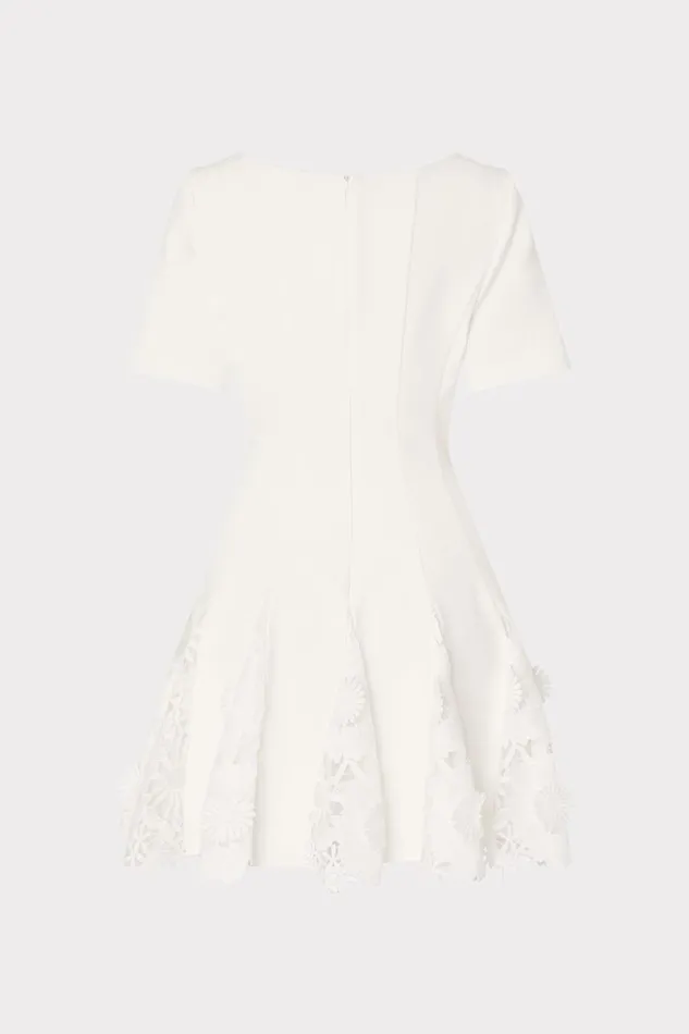 Milly Joy Lace Combo Mini Godet Dress White Women Dresses Milly Joy Lace Combo Mini Godet Dress White Women Dresses