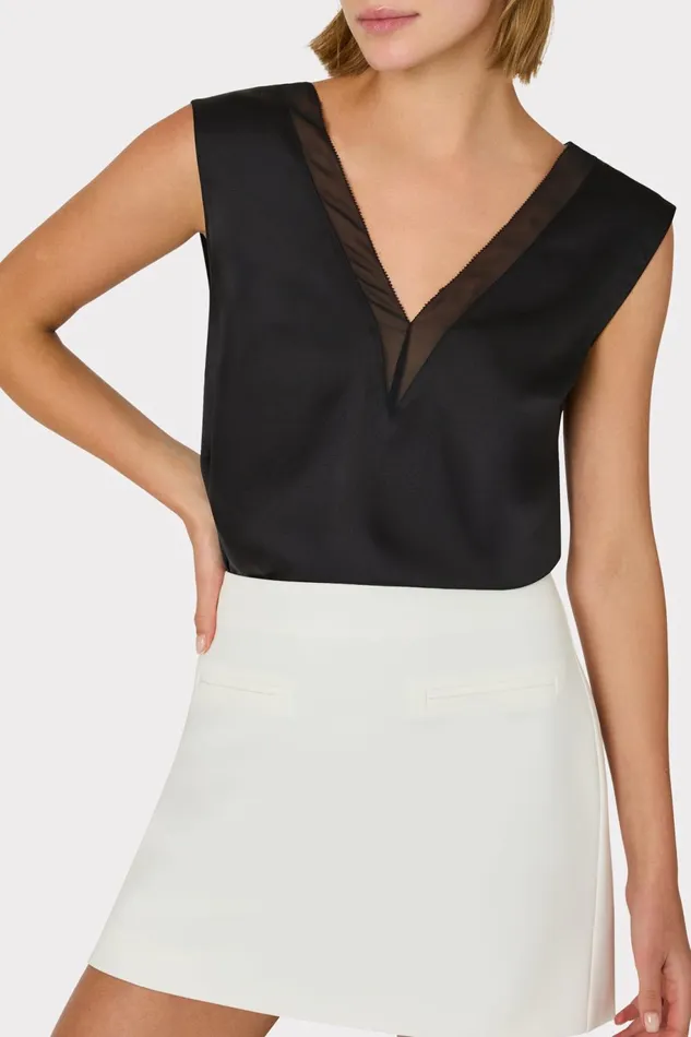 Milly Lizzy Cady Mini Skirt Ecru Women Skirts