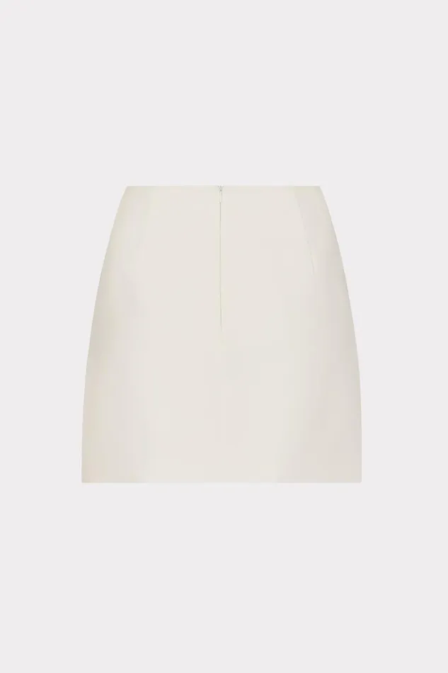 Milly Lizzy Cady Mini Skirt Ecru Women Skirts