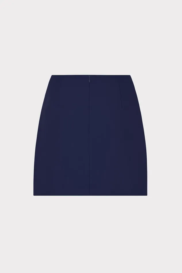 Milly Lizzy Cady Mini Skirt Navy Women Skirts