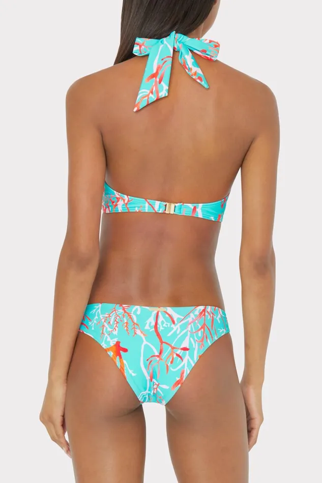Milly Monique Bandeau Halter Top Aqua Multi Women Bikinis Milly Monique Bandeau Halter Top Aqua Multi Women Bikinis