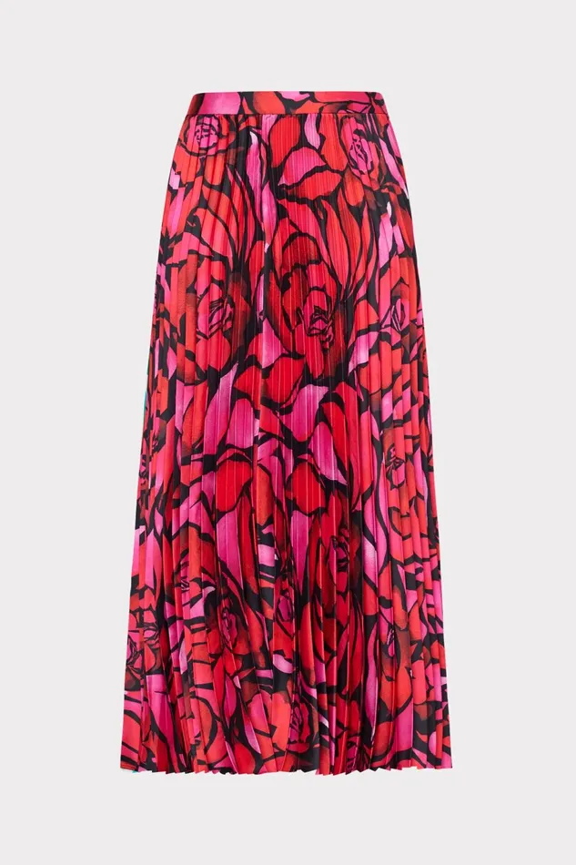 Milly Otha Dream Rose Pleated Skirt Dream Rose Pink Women Skirts Milly Otha Dream Rose Pleated Skirt Dream Rose Pink Women Skirts