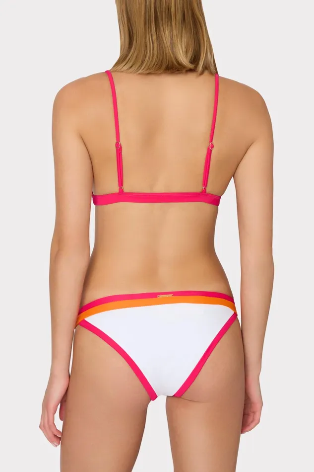 Milly Positano Color Block Bikini Bottom Pink Multi Women Bikinis