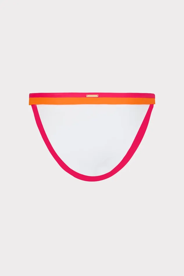 Milly Positano Color Block Bikini Bottom Pink Multi Women Bikinis