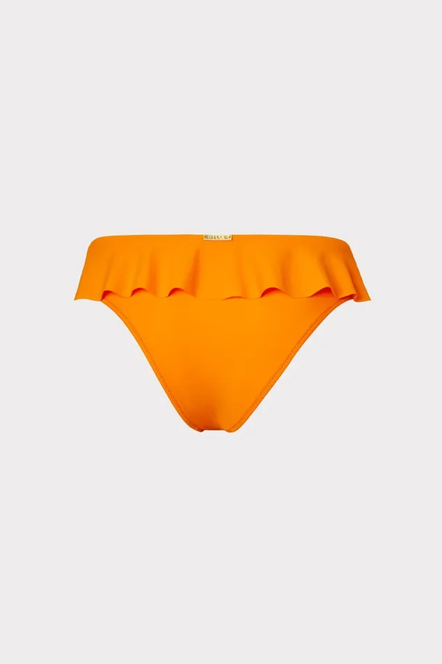 Milly Solid Michelle Ruffle Bikini Bottom Orangina Women Swim and Coverups Milly Solid Michelle Ruffle Bikini Bottom Orangina Women Swim and Coverups