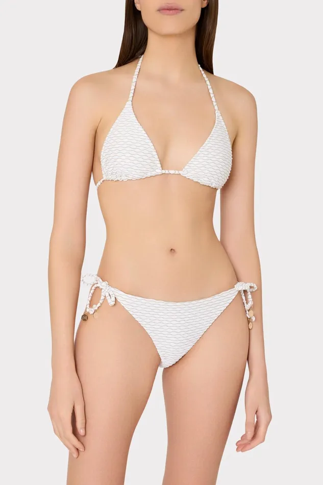 Milly Textured Waves Triangle Bikini Top White Women Bikinis Milly Textured Waves Triangle Bikini Top White Women Bikinis