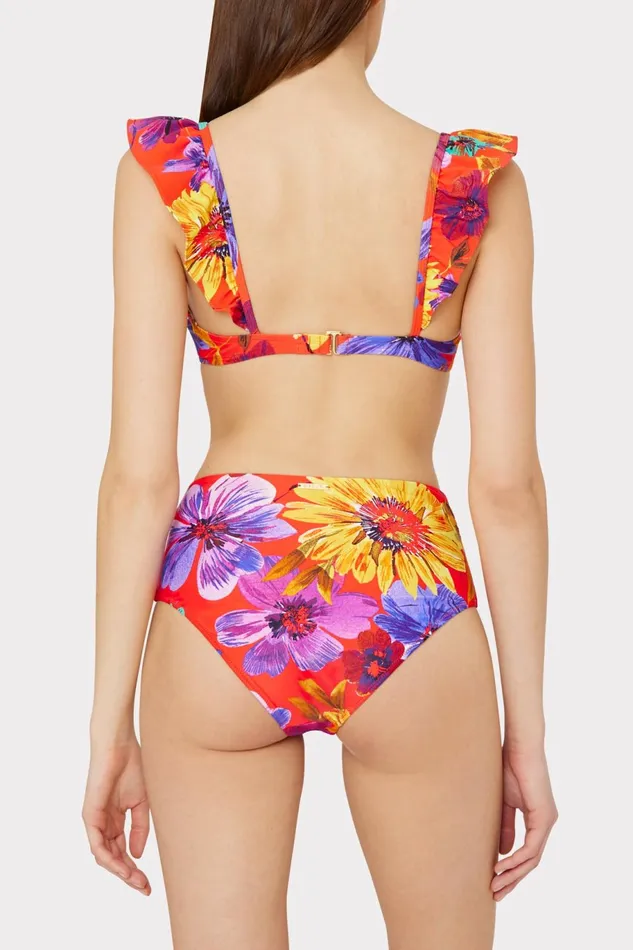 Milly Tie Bikini Bottom Red Multi Women Swim and Coverups Milly Tie Bikini Bottom Red Multi Women Swim and Coverups