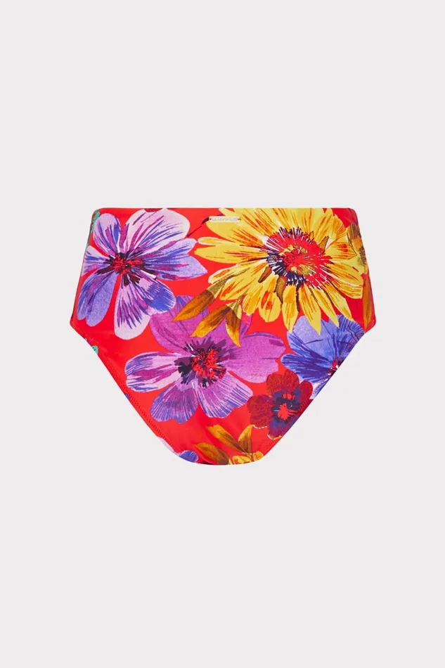 Milly Tie Bikini Bottom Red Multi Women Swim and Coverups Milly Tie Bikini Bottom Red Multi Women Swim and Coverups