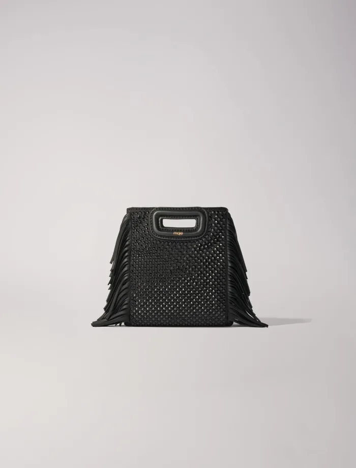 Mini Bags Women Maje M Mini Rhinestone Bag Black