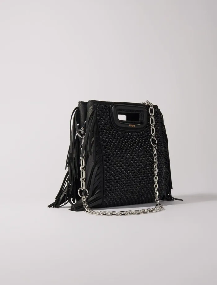 Mini Bags Women Maje M Mini Rhinestone Bag Black
