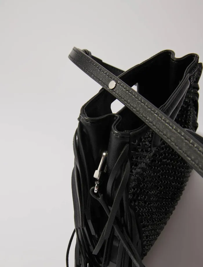 Mini Bags Women Maje M Mini Rhinestone Bag Black