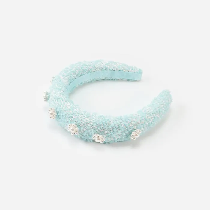 Mint Boucle 3D Flower Headband Kids Self Portrait Accessories