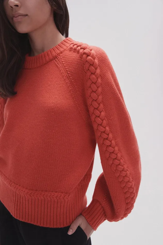Mira Knit Jumper Scarlet Red Women Aje Knitwear 038 Jumpers