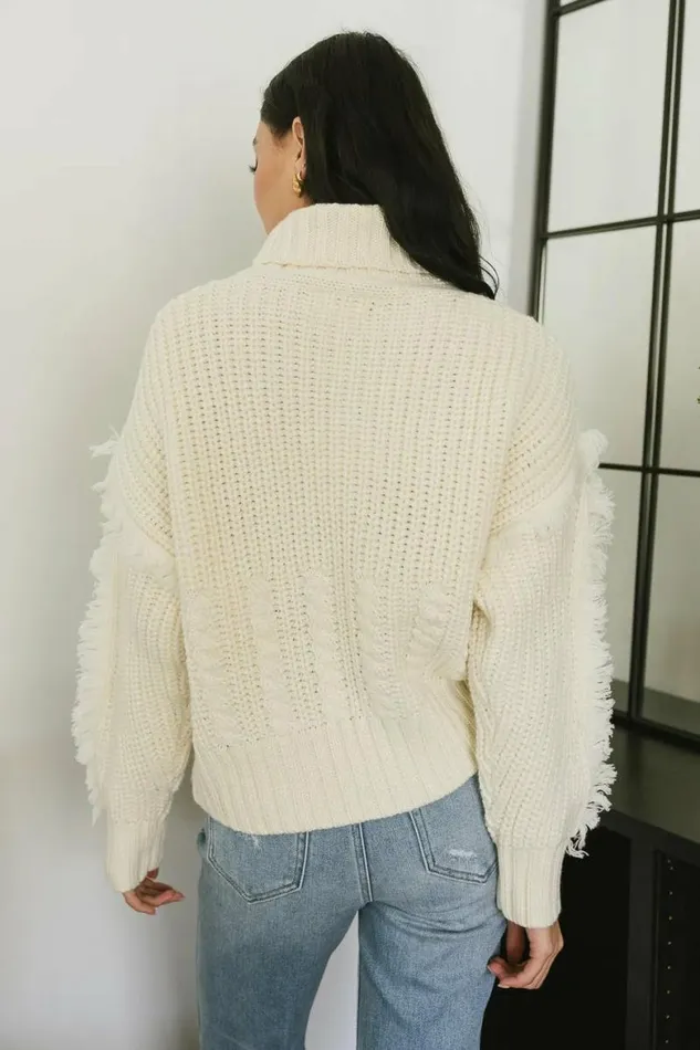 Mira Turtleneck Sweater Ivory Women Bohme Tops