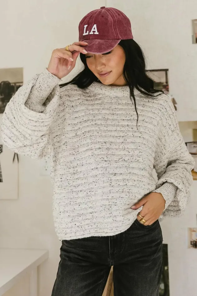 Mya Ribbed Sweater Ivory Women Bohme Tops