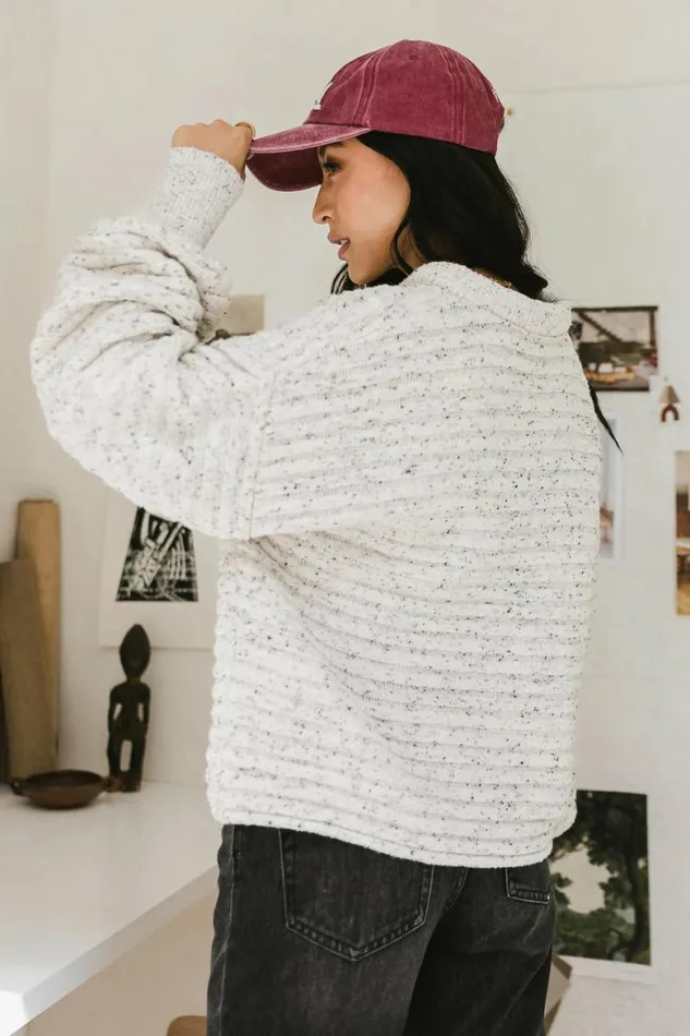 Mya Ribbed Sweater Ivory Women Bohme Tops