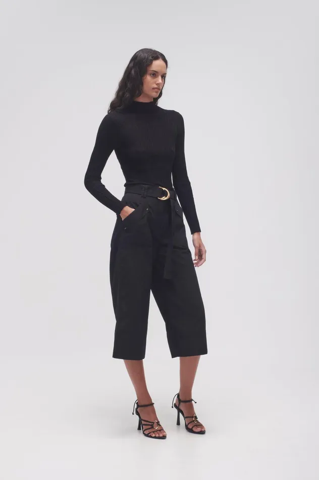 Myrtle Utility Culotte Black Women Aje Pants