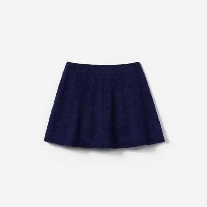 Navy Textured Knit Skirt Kids Self Portrait Knitwear Navy Textured Knit Skirt Kids Self Portrait Knitwear
