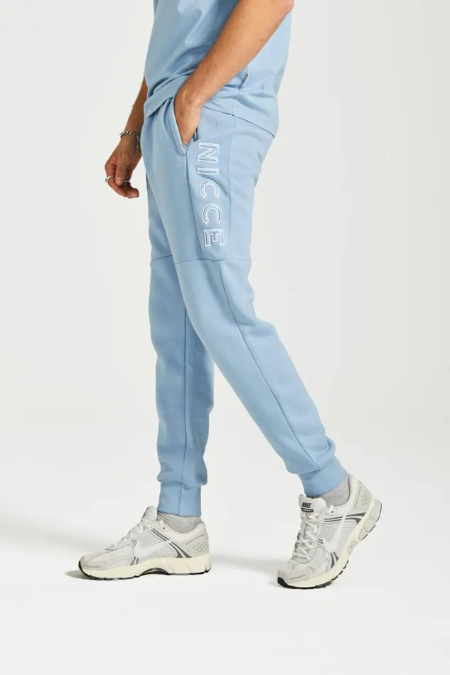 NICCE Bottoms Mens NICCE Mercury Outline Joggers Blue