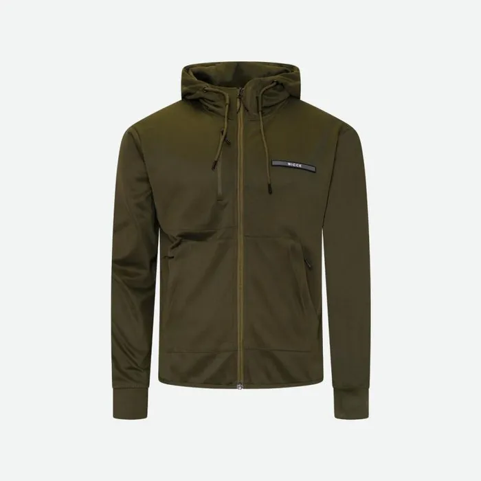 NICCE Hoodies and Sweatshirts Mens NICCE Calix Tech ZipThru Hoodie Juniper Green