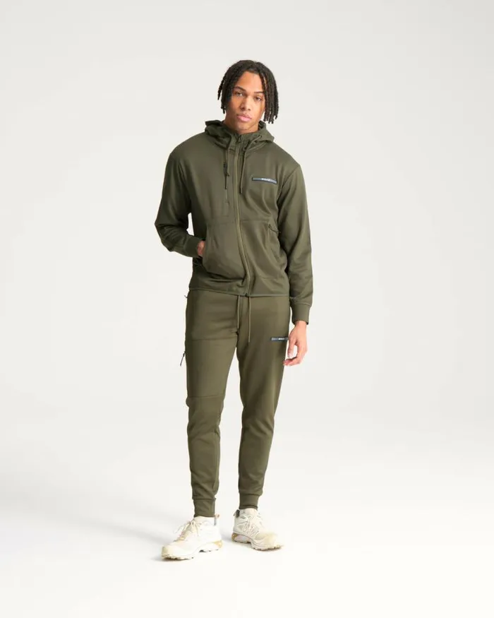 NICCE Hoodies and Sweatshirts Mens NICCE Calix Tech ZipThru Hoodie Juniper Green