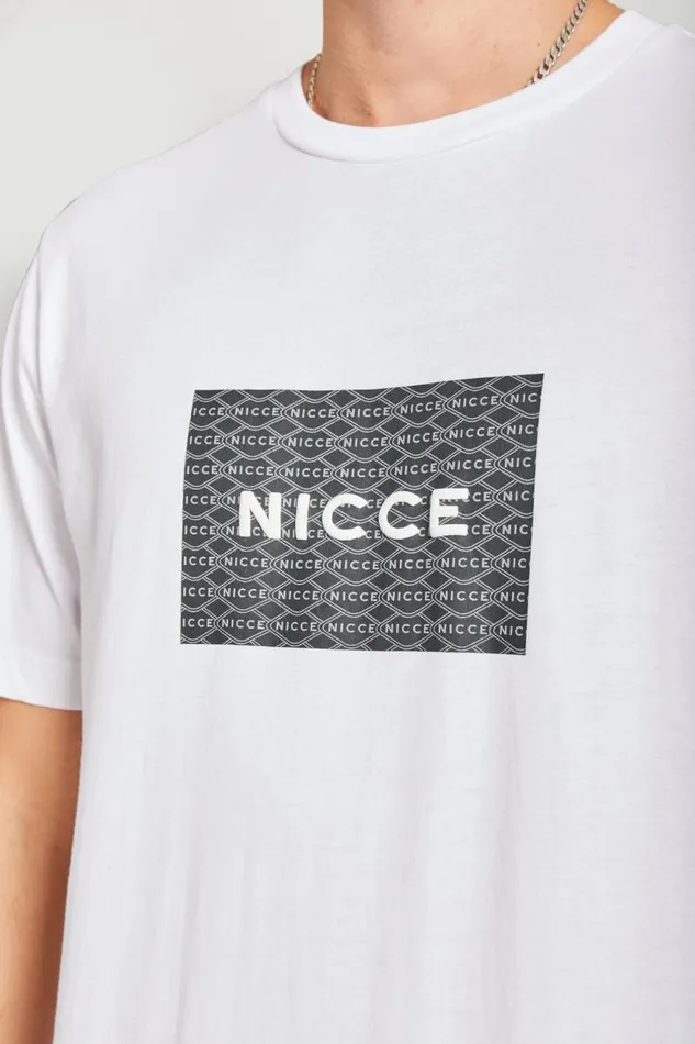 NICCE TShirts Mens NICCE Repeater Box Print TShirt White