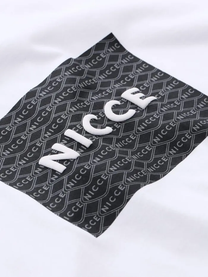 NICCE TShirts Mens NICCE Repeater Box Print TShirt White