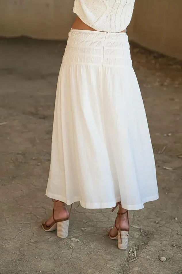 Nyla Skirt In Ivory Ivory Women Bohme Skirts