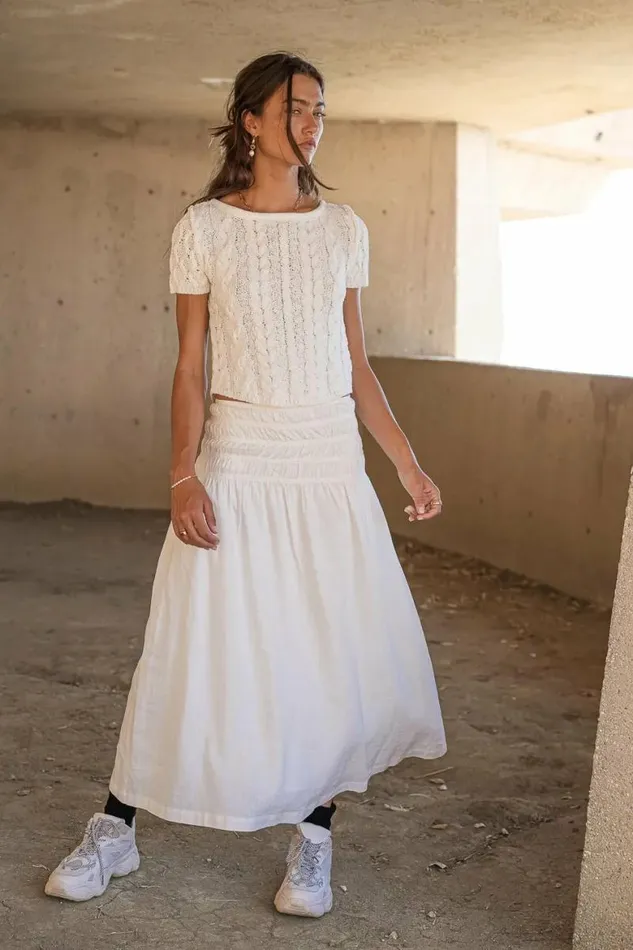 Nyla Skirt In Ivory Ivory Women Bohme Skirts